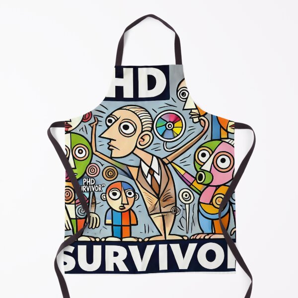 Item preview, PhD Survivor Cubism Art – The Ultimate Academic Trophy designed and sold by OzzFrequency.