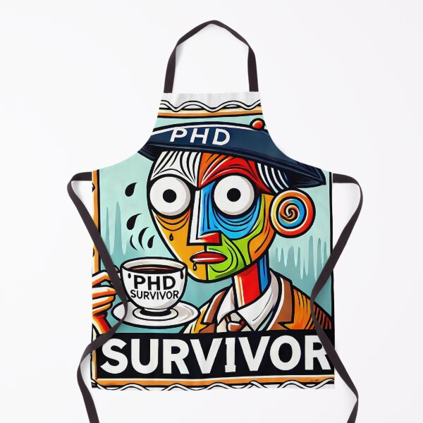 Item preview, PhD Survivor Cubism Art – The Ultimate Academic Trophy designed and sold by OzzFrequency.