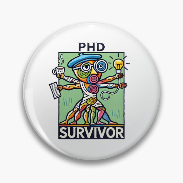 Item preview, PhD Survivor Cubism Art – The Ultimate Academic Trophy designed and sold by OzzFrequency.