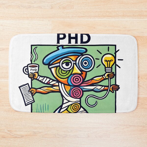 Item preview, PhD Survivor Cubism Art – The Ultimate Academic Trophy designed and sold by OzzFrequency.