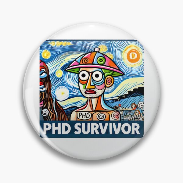 Item preview, PhD Survivor Cubism Art – The Ultimate Academic Trophy designed and sold by OzzFrequency.