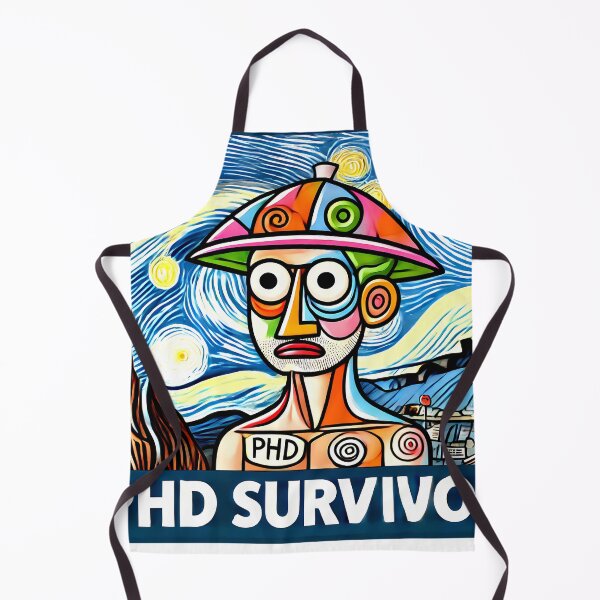 Item preview, PhD Survivor Cubism Art – The Ultimate Academic Trophy designed and sold by OzzFrequency.