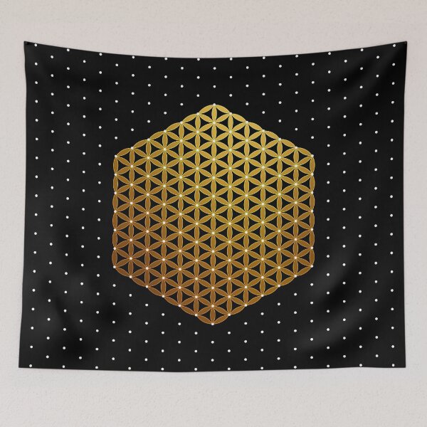 Item preview, Golden Sacred Geometry Dots | SG001 | HEX-FILL | Gold | FULL ⚫️ Black designed and sold by Re.SOURCE.