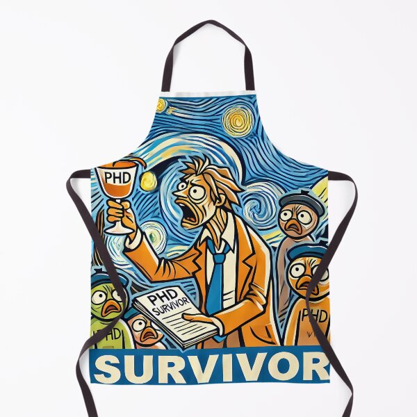 Item preview, PhD Survivor Cubism Art – The Ultimate Academic Trophy designed and sold by OzzFrequency.