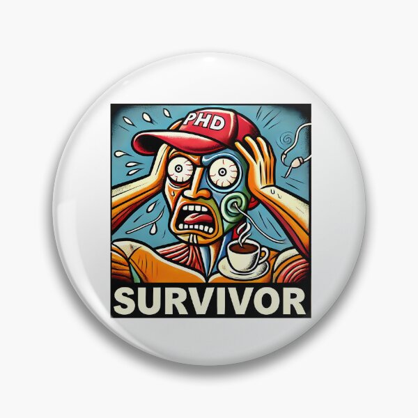 Item preview, PhD Survivor Cubism Art – The Ultimate Academic Trophy designed and sold by OzzFrequency.