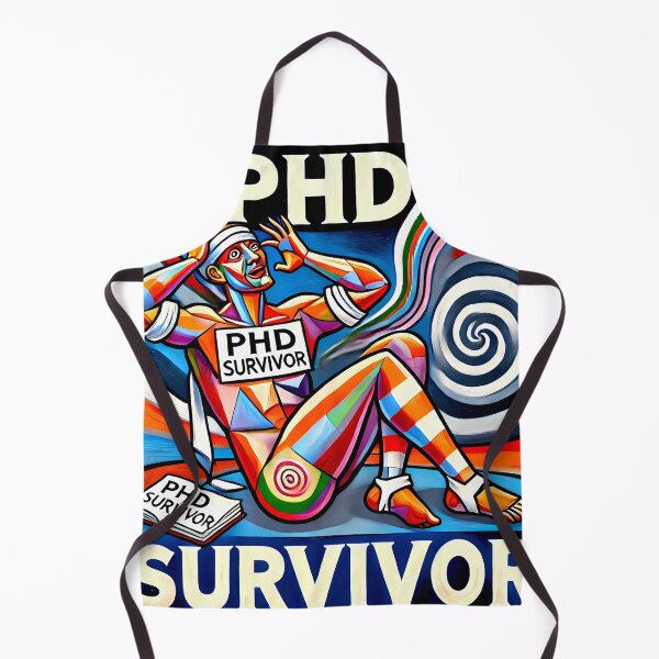 Item preview, PhD Survivor Cubism Art – The Ultimate Academic Trophy designed and sold by OzzFrequency.