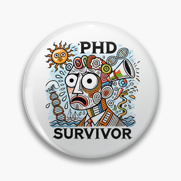 Item preview, PhD Survivor Cubism Art – The Ultimate Academic Trophy designed and sold by OzzFrequency.