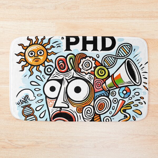 Item preview, PhD Survivor Cubism Art – The Ultimate Academic Trophy designed and sold by OzzFrequency.