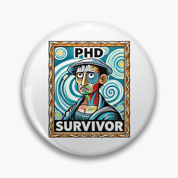 Item preview, PhD Survivor Cubism Art – The Ultimate Academic Trophy designed and sold by OzzFrequency.