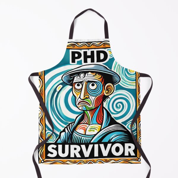 Item preview, PhD Survivor Cubism Art – The Ultimate Academic Trophy designed and sold by OzzFrequency.