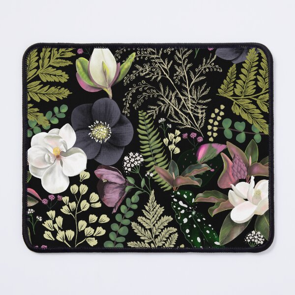 Item preview, Dark Mystical Garden of Magnolias and Ferns designed and sold by Anis Illustration.