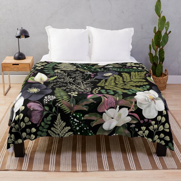 Item preview, Dark Mystical Garden of Magnolias and Ferns designed and sold by Anis Illustration.
