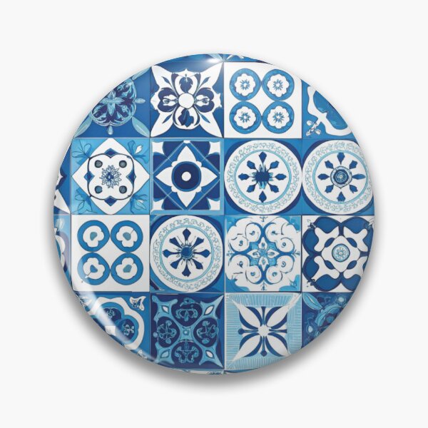Item preview, Coastal Tiles - Mediterranean tiles print designed and sold by hellcom.