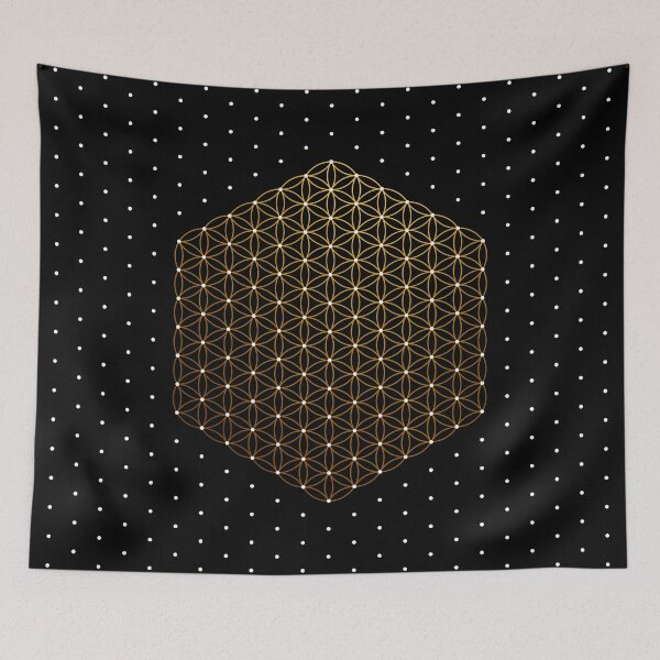 Item preview, Golden Sacred Geometry Dots | SG001 | HEX | Gold | FULL ⚫️ Black designed and sold by Re.SOURCE.