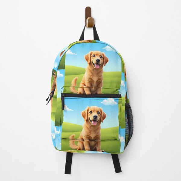 Item preview, cute golden retriever cartoon animal dog art illustration designed and sold by ART ATTACK ZONE.