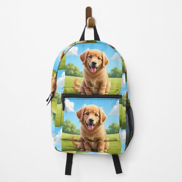 Item preview, golden retriever cartoon animal dog art illustration designed and sold by ART ATTACK ZONE.
