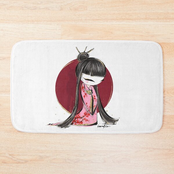 Item preview, Japanese Girl Kokeshi Doll Style Illustration designed and sold by KaramfilaS.