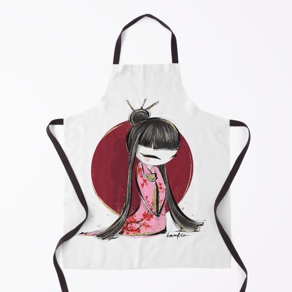 Item preview, Japanese Girl Kokeshi Doll Style Illustration designed and sold by KaramfilaS.