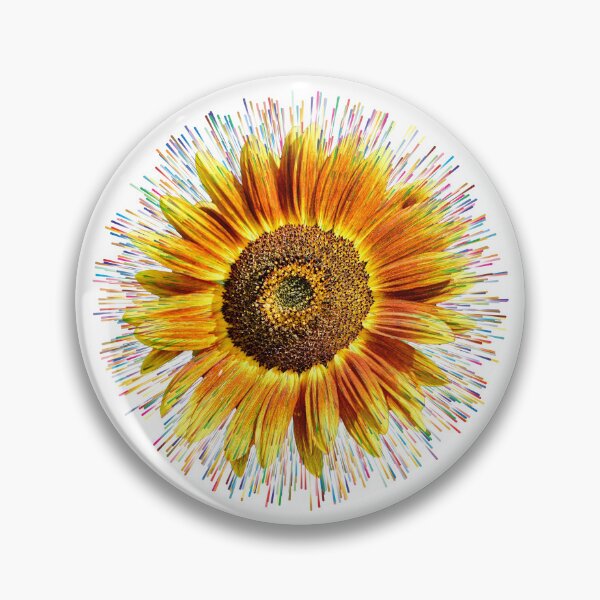 Item preview, Sunflower surrounded by colorful rays designed and sold by Marcu Ioachim.