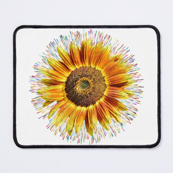 Item preview, Sunflower surrounded by colorful rays designed and sold by Marcu Ioachim.