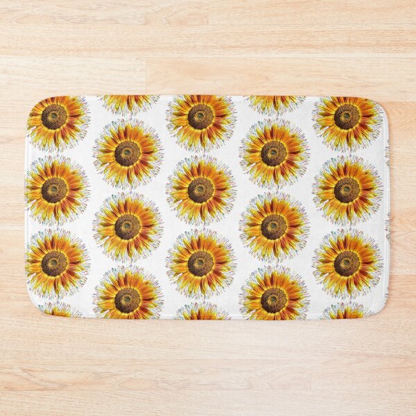 Item preview, Sunflower surrounded by colorful rays designed and sold by Marcu Ioachim.
