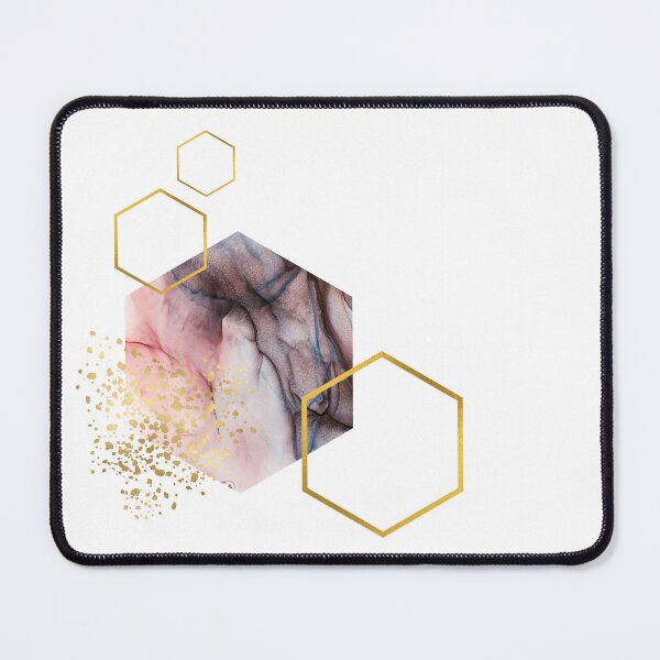 Item preview, Abstract pink and brown alcoholink honeycomb design designed and sold by CreativeStrand.