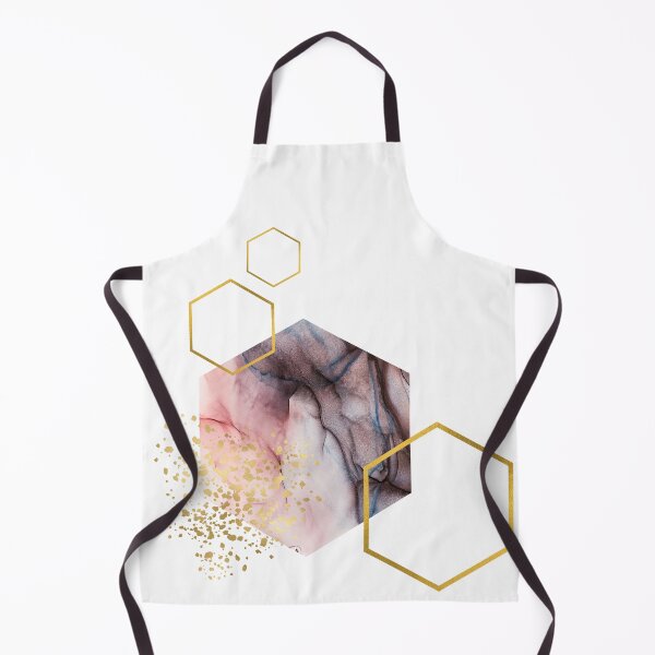 Item preview, Abstract pink and brown alcoholink honeycomb design designed and sold by CreativeStrand.