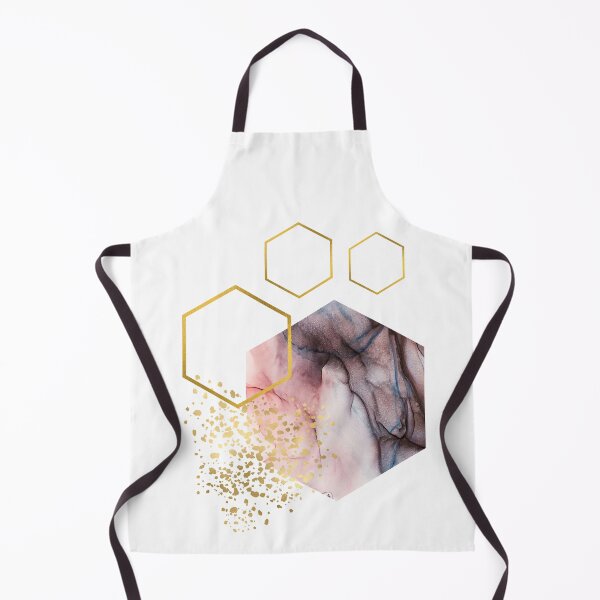 Item preview, Abstract pink and brown alcoholink honeycomb design designed and sold by CreativeStrand.