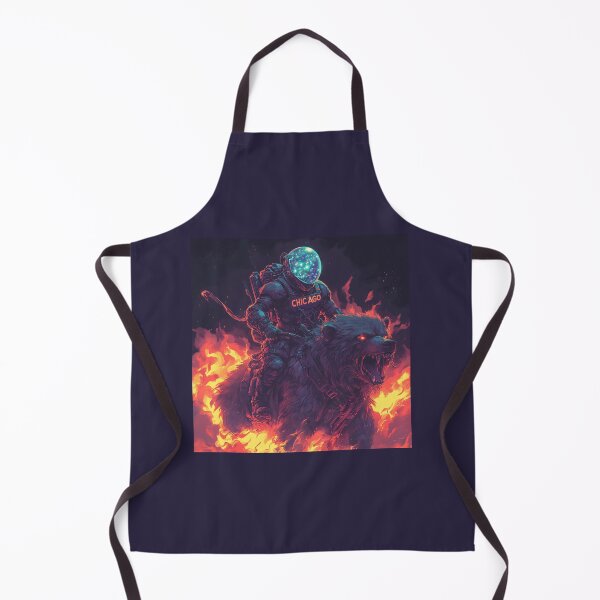 Item preview, Flaming Chicago Astronaut: Riding the Fiery Bear designed and sold by Art Horizon.