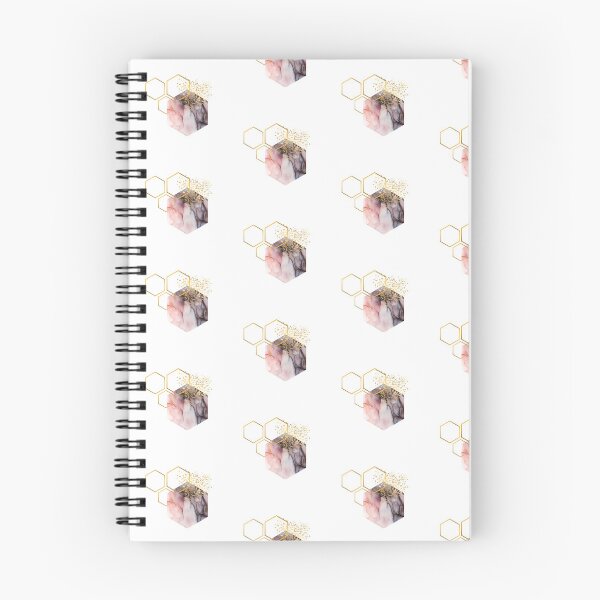 Item preview, Abstract  pink and brown alcoholink honeycomb design designed and sold by CreativeStrand.