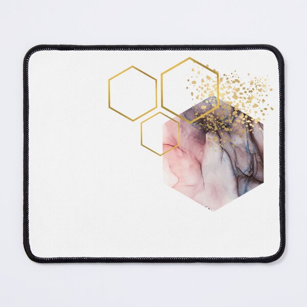 Item preview, Abstract pink and brown alcoholink honeycomb design designed and sold by CreativeStrand.