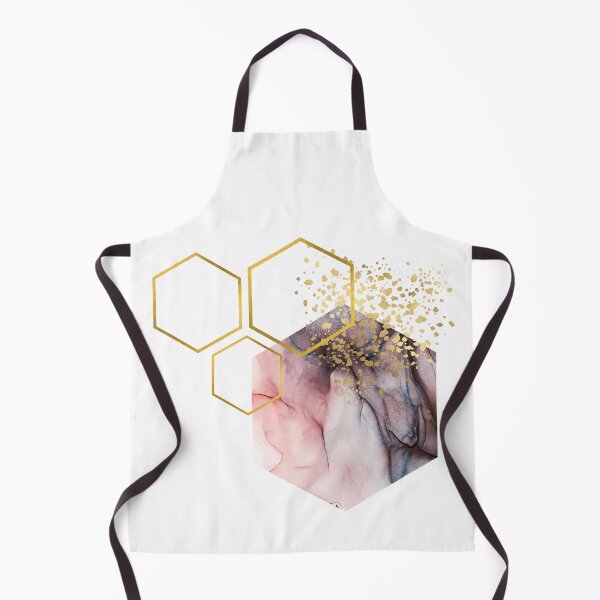 Item preview, Abstract  pink and brown alcoholink honeycomb design designed and sold by CreativeStrand.