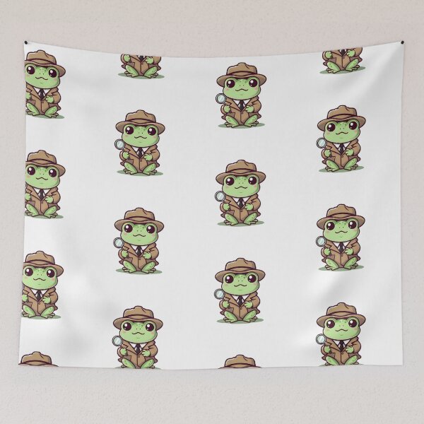 Item preview, A Cute Detective Frog designed and sold by DWorriBHappi.