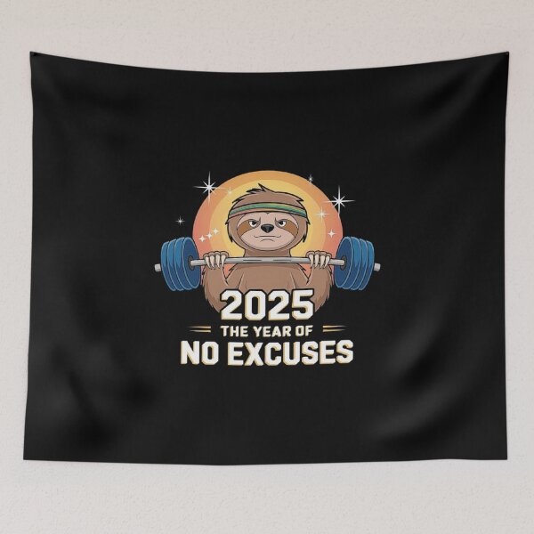 Item preview, Funny Fitness Goals for 2025: Sloth Workout Hacks for Weight Loss and Gym Motivation designed and sold by love3617.
