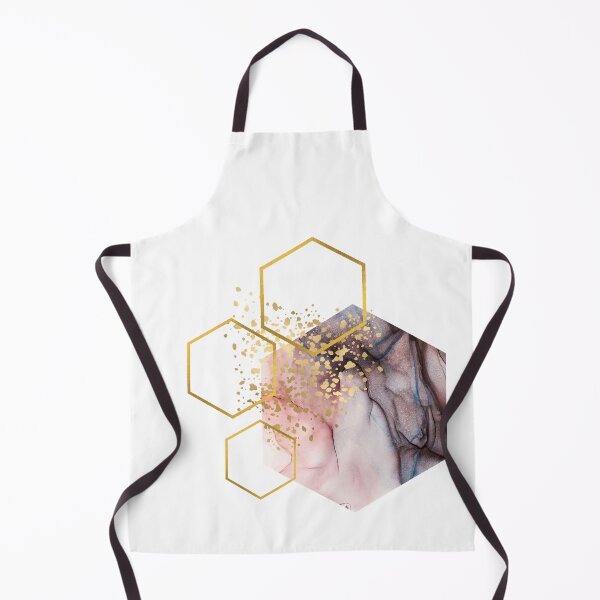 Item preview, Abstract pink and brown alcoholink honeycomb design designed and sold by CreativeStrand.