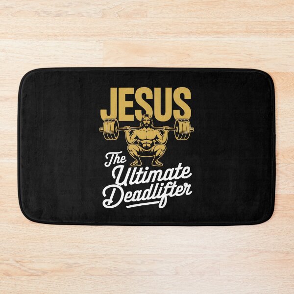 Item preview, Jesus The Ultimate Deadlifter Fitness Faith Design designed and sold by Karsten Stier.