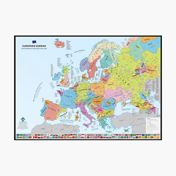 Item preview, "Europako Herriak" : Carte des nations historiques d'Europe (en basque) designed and sold by Multinatio.