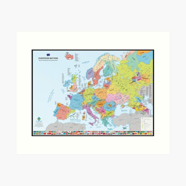 Item preview, "European Nations": Map of the historic nations of Europe (in English) designed and sold by Multinatio.