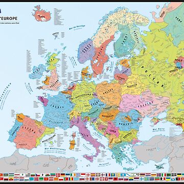 Aperçu de l'œuvre "Nations d'Europe" : Carte des nations historiques d'Europe (en français) de Multinatio