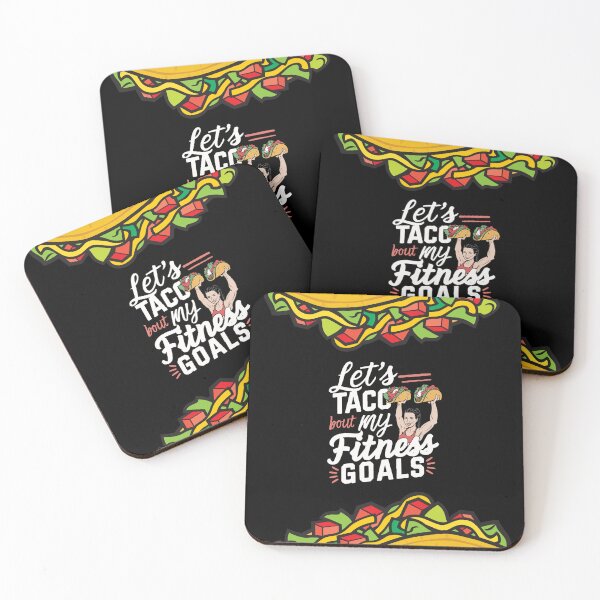 Item preview, Let’s Taco ‘bout My Fitness Goals Funny Resolution designed and sold by trendparrot.