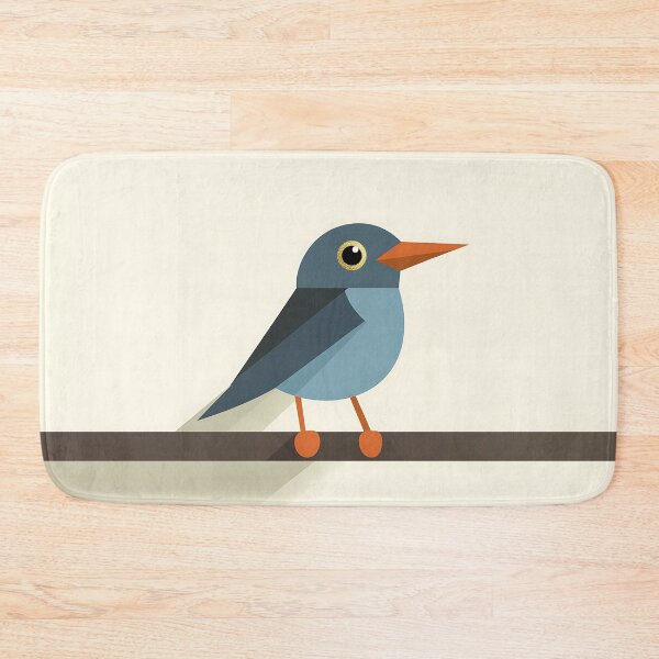 Item preview, Blue Bird Minimalist Vector Illustration designed and sold by GoldenTealArts.