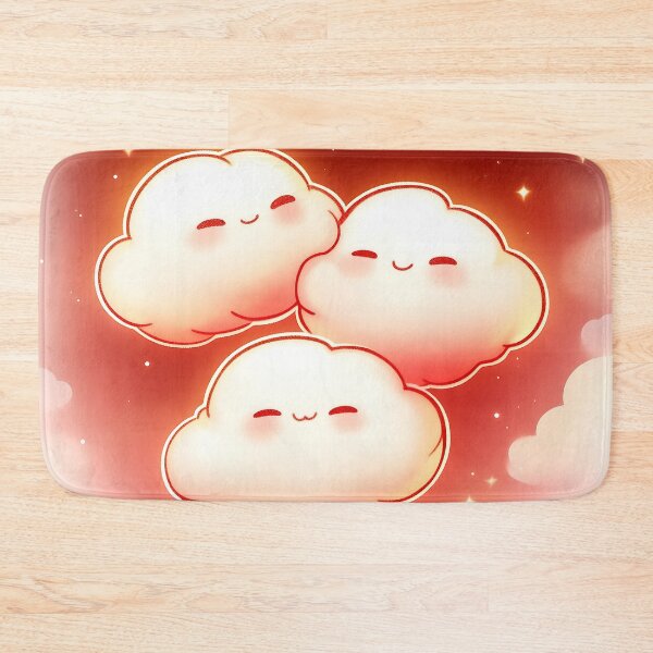 Item preview, Adorable Cartoon Clouds With Glowing Star designed and sold by GoldenTealArts.