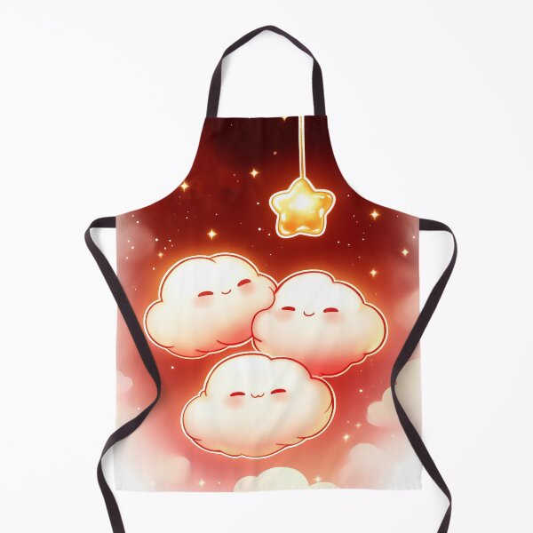 Item preview, Adorable Cartoon Clouds With Glowing Star designed and sold by GoldenTealArts.