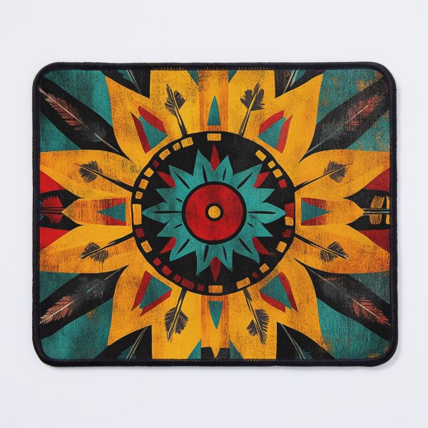 Item preview, Native American Sun Design with Geometric Patterns designed and sold by daila70.