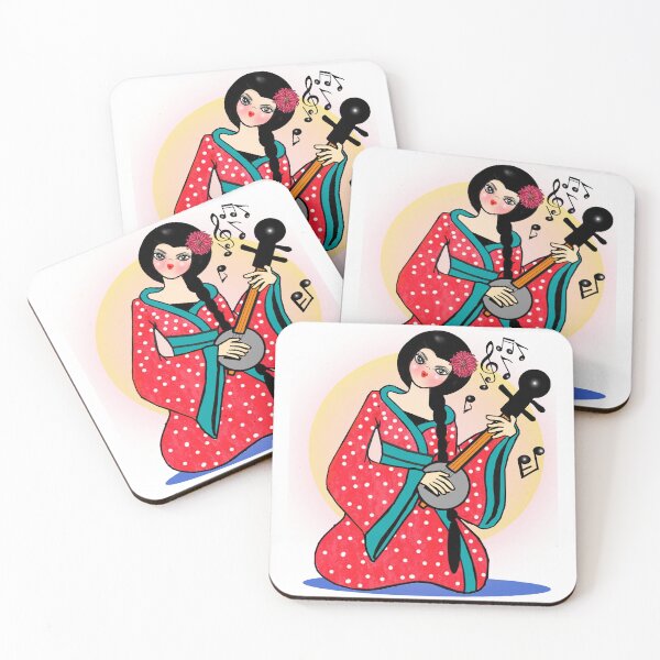 Item preview, Oriental lady - playing music  designed and sold by Shirley cute art .