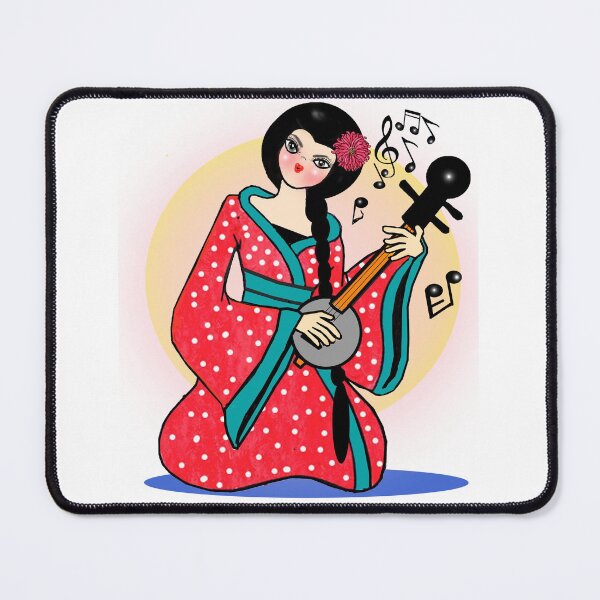 Item preview, Oriental lady - playing music designed and sold by Shirley cute art .