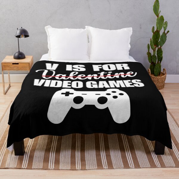 Aperçu de l'œuvre V comme Jeux Vidéo Gamer Boy Saint Valentin Gamer créée et vendue par MotivaChic.