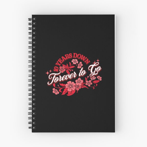 Item preview, 10 Years Down Forever To Go - 10 Year Wedding Anniversary Matching Couple's designed and sold by dudelinart.