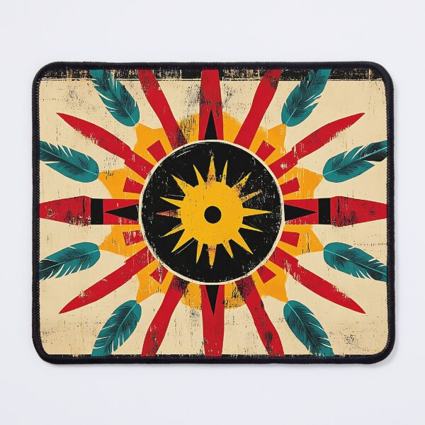 Item preview, Bold Native American Sun with Tribal Motifs designed and sold by daila70.