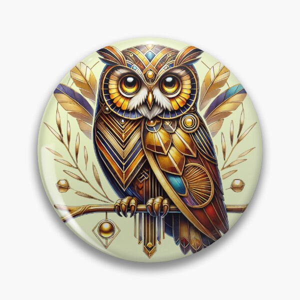 Item preview, Fantasy magical owl, art deco sytle designed and sold by LoneAngel.